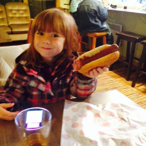 Photo taken at Hotokas - Hot Dog Cafe by Alexandra R. on 1/25/2015