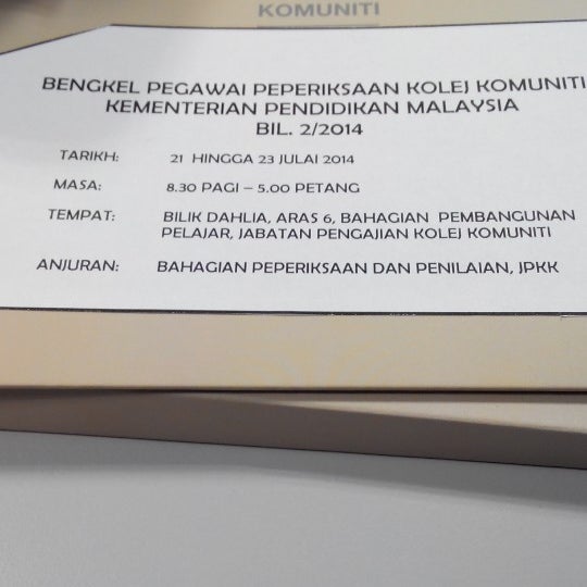 Fotos Bei Jabatan Pengajian Kolej Komuniti Jpkk Regierungsgebaude