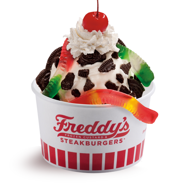 Снимок сделан в Freddy&#39;s Frozen Custard &amp; Steakburgers пользователем Freddy&#39;s Frozen Custard &amp; Steakburgers 2/16/2014