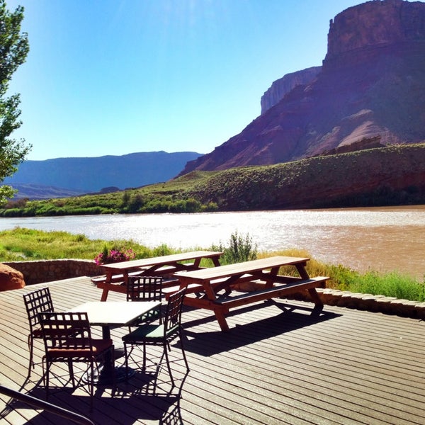 Photo taken at The River Grill at Sorrel River Ranch by Kim Q. on 9/16/2013