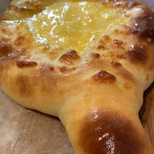 Great khachapuri Georgian style, waiters speak english and can explain everything, loved the service, presentation of food and unique taste. Been couple of times already and would definitely return.