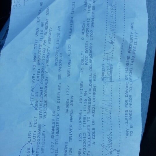 Columbus Police Auto Impound Lot 2700 Impound Lot Rd