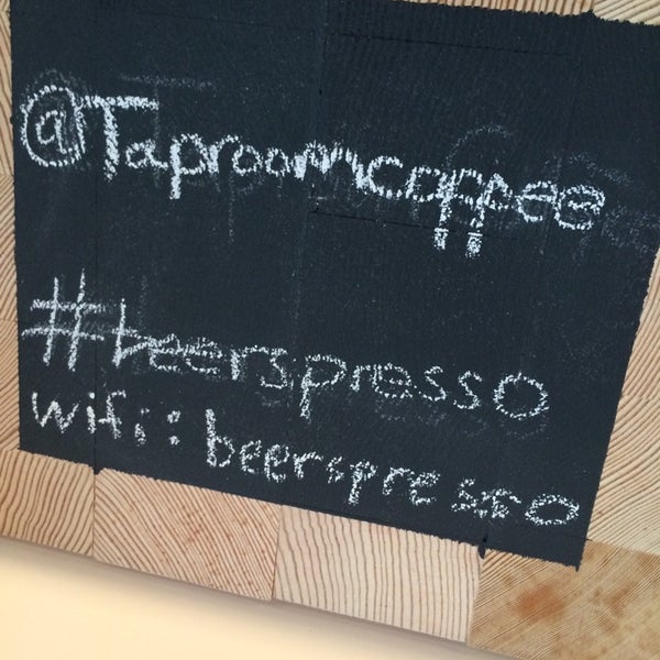 Wifi password is beerspresso.