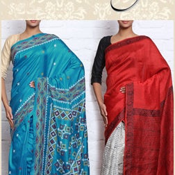 New Arrivals : Handwork Kantha and kutch work sarees : Now Available At Sareez.com