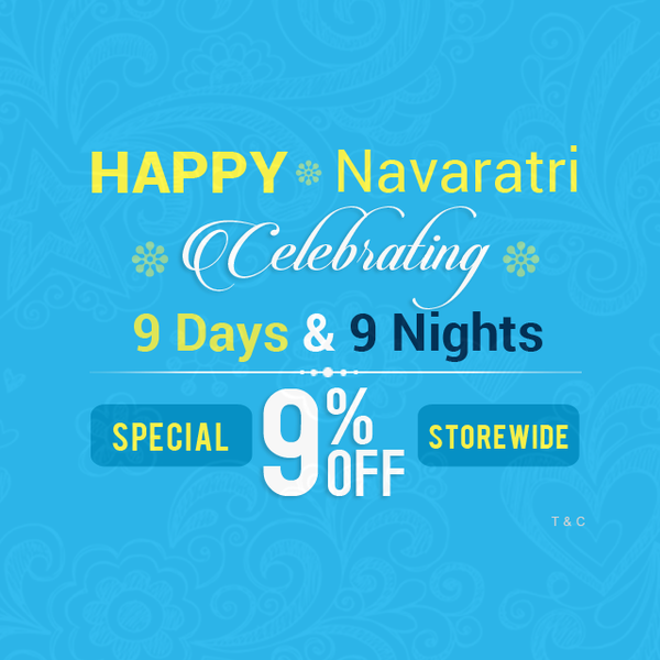 Enjoy Navratri 9 Days 9 Nights Offers From Sareez.com