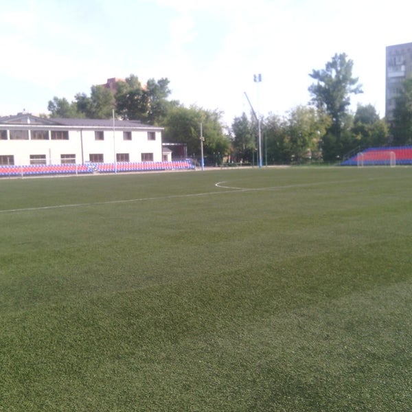 Photo taken at Стадион «Планета» by Vitalii U. on 8/21/2014