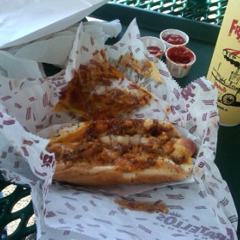 Photo taken at Fratellos Hot Dogs by Oblivion on 3/17/2012