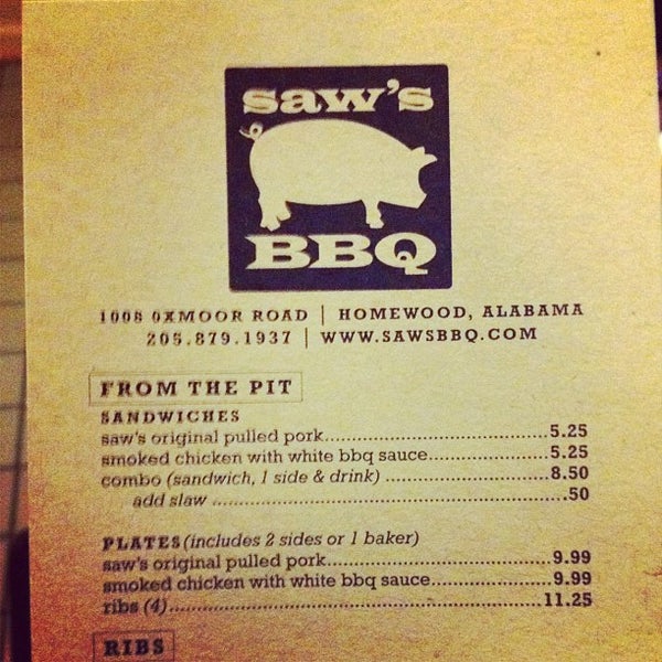 Photo taken at Saw&#39;s BBQ by Jeremy B. on 2/11/2012