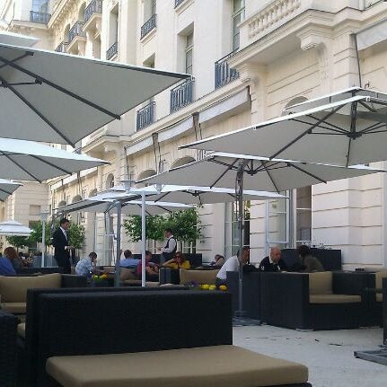 Photo taken at Waldorf Astoria Versailles - Trianon Palace by Karim K. on 5/28/2012