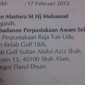 Administration Department Pantai Hills Syarikat Bekalan Air Selangor