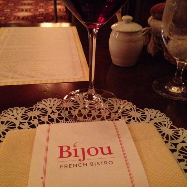 Photo taken at Bijou French Bistro by Monica L. on 8/30/2014