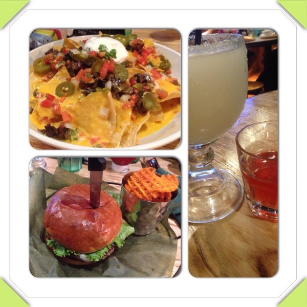 Great nachos and drinks