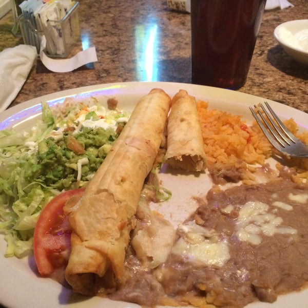 Authentic Mexican with friendly staff. Chicken flautas, tamales (omg so tender), and the chicken dish my dad got (with onions and jalapeños) fantastic!