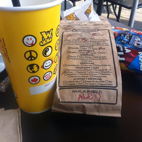 Photo taken at Which Wich? Superior Sandwiches by Ale C. on 1/25/2014