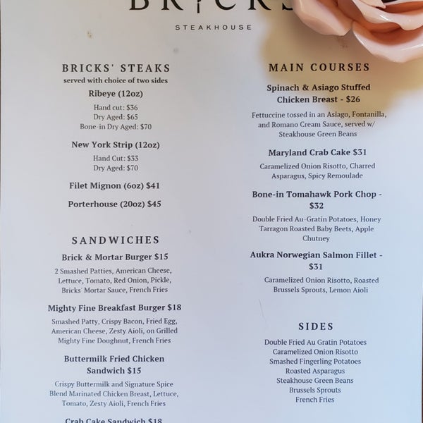 Photos at Bricks American Steakhouse Steakhouse in Downtown Erie