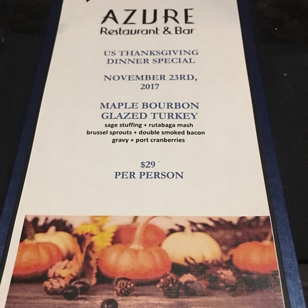 Photo taken at Azure Restaurant &amp; Bar by Runar P. on 11/24/2017