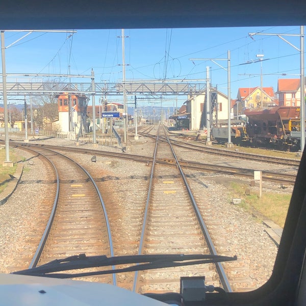 Photo taken at Bahnhof Kerzers (BLS) by Acki on 2/21/2020