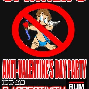 Tonight I will be spinning "The Anti-Valentine's Day Party" 10-2am