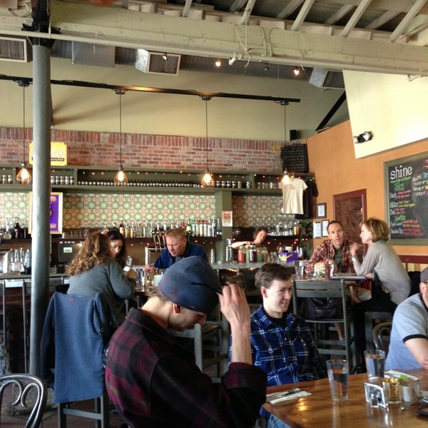 Foto diambil di Shine Restaurant &amp; Gathering Place oleh Brad F. pada 2/17/2013