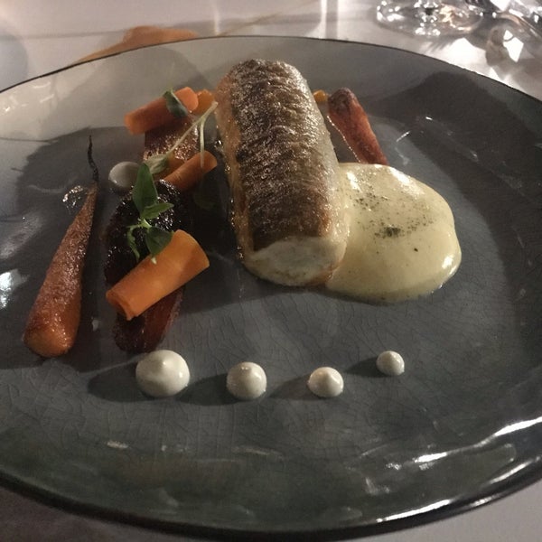 Sea bass with carrots