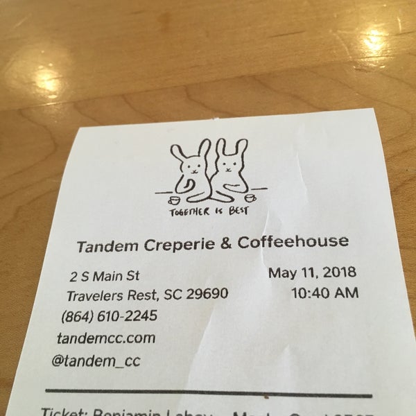 Photo taken at Tandem Creperie and Coffeehouse by Sir D. on 5/11/2018