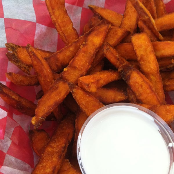 Ever had the sweet potato fries? They come with a marshmallow creme sauce. Yum!