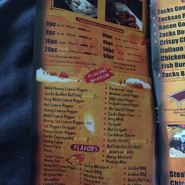 Zacks Wings And Seafood Wings Joint in Hephzibah