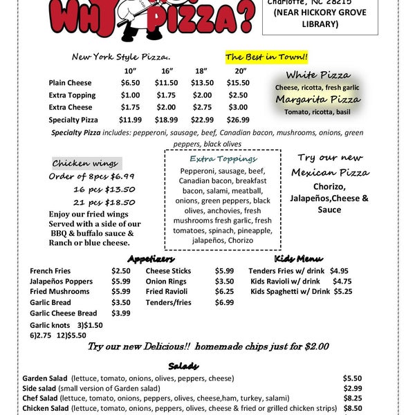 รูปภาพถ่ายที่ Why Not Pizza โดย Why Not Pizza เมื่อ 3/11/2015