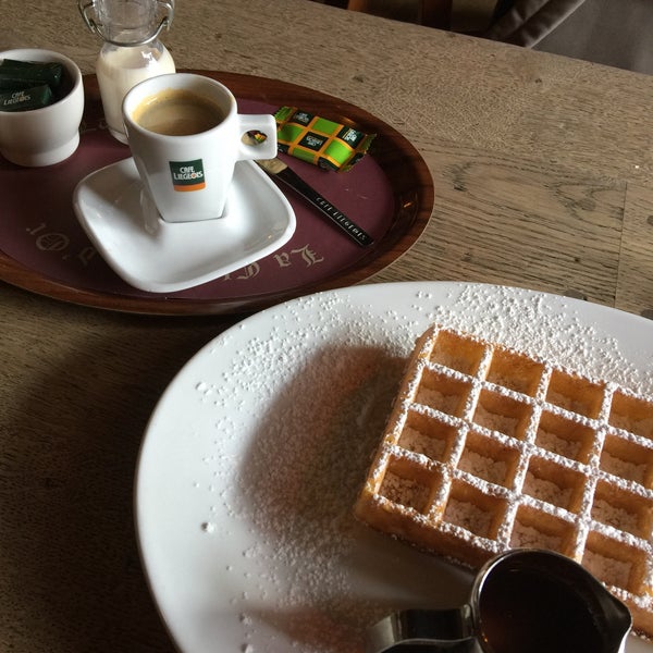 Great place with nice coffee and Belgian Waffles!
