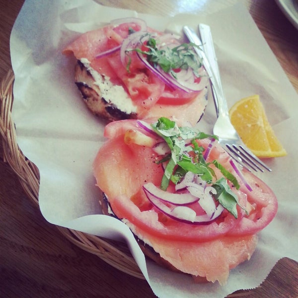 Try the Francisco Bagel with lox.