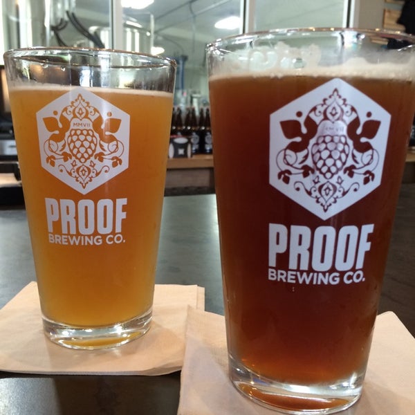 Photo taken at Proof Brewing Company by Melissa F. on 6/28/2014