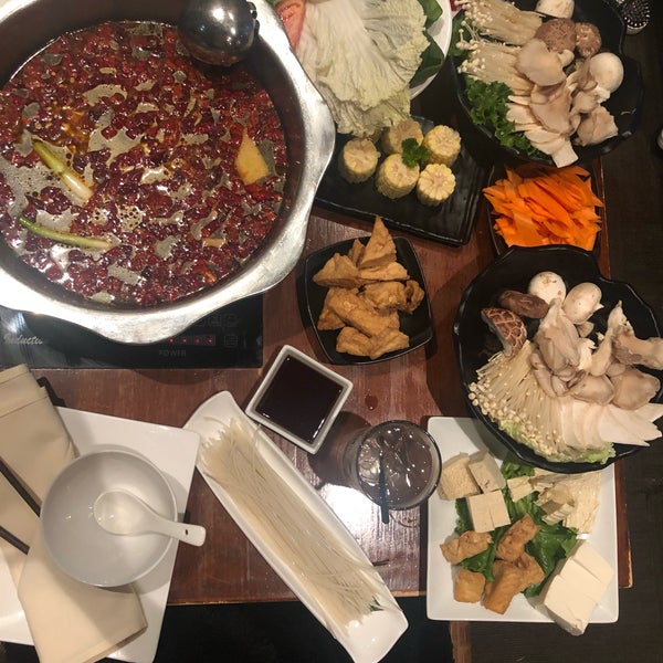 Great vegan options! Mongolian hotpot with extra fried tofu 🤤