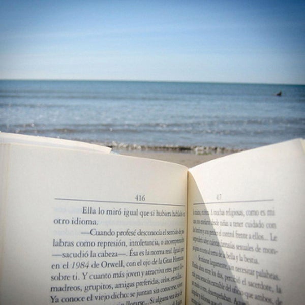 No hay nada más relajante que leer tu libro favorito frente al mar