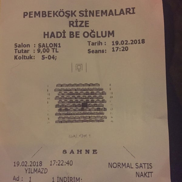 Photo prise au PembeKöşk Sineması par Kader Y. le2/19/2018