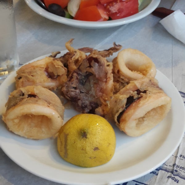 Autentic Greek meal seefod is very fresh