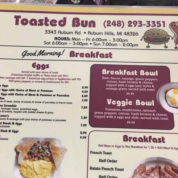 Toasted Bun (Now Closed) 3343 Auburn Rd