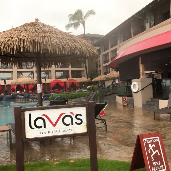 Photo taken at Lava&#39;s on Poipu Beach by Phyl Vincent T. on 3/16/2020