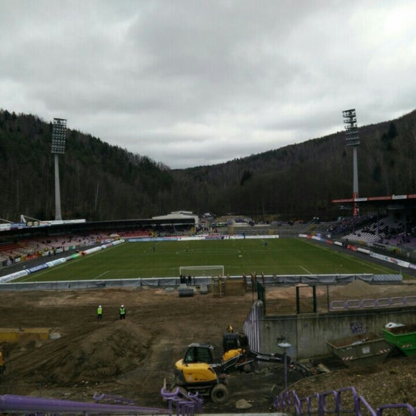 Photo taken at Erzgebirgsstadion by Martin v. on 2/14/2016