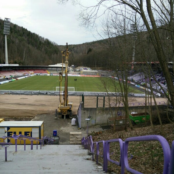 Photo taken at Erzgebirgsstadion by Martin v. on 1/30/2016