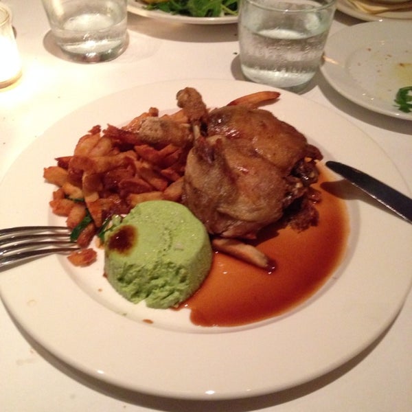 The confit duck with garlic fries was heavenly.