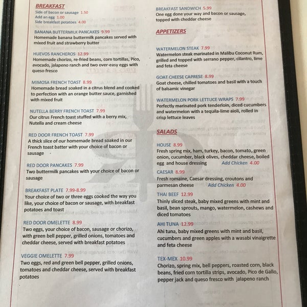 Red Door Cafe Seabrook Tx