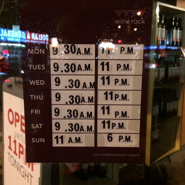 Wine Rack Church and Wellesley Toronto, ON