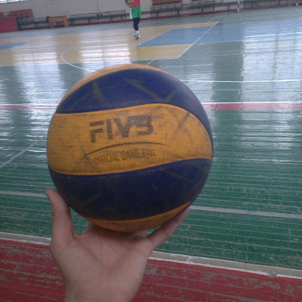 В спортивном зале находятся баскетбольные волейбольные мячи