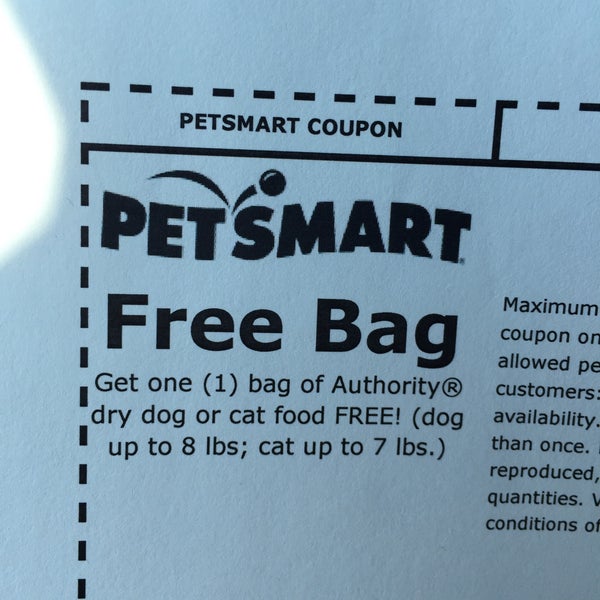 Petsmart coupon free bag