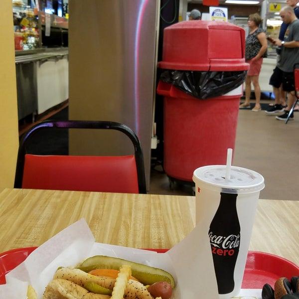 Photo taken at Vienna Beef Factory Store &amp; Cafe by Kevin Tyler B. on 6/18/2018