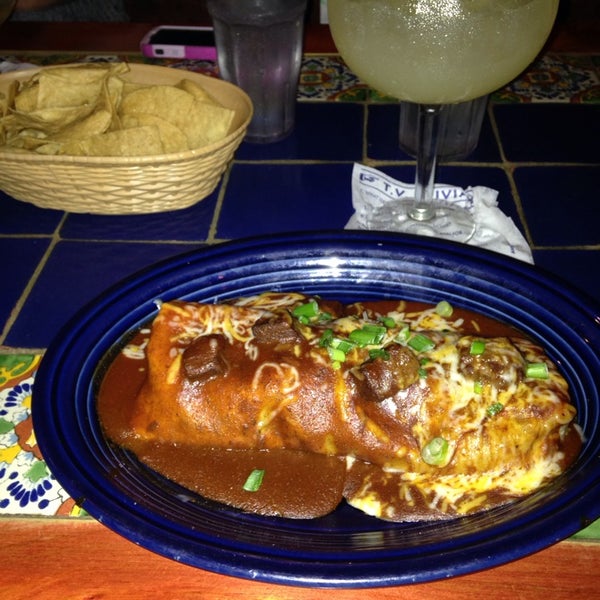 Have the Colorado Burrito. It's fantastic! The Arroz Con Pollo is also great and the Enchiladas Suizas are also terrific. But, a Mmmmmmargaritaaaaahh is so, so good.