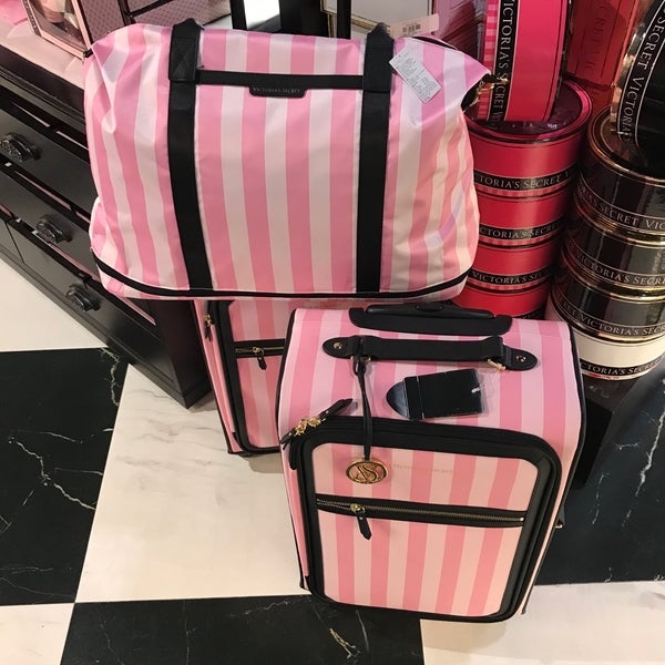 Valise victoria secret rose et blanche cheap