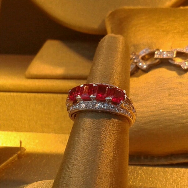 Ruby and diamond ring in the window!