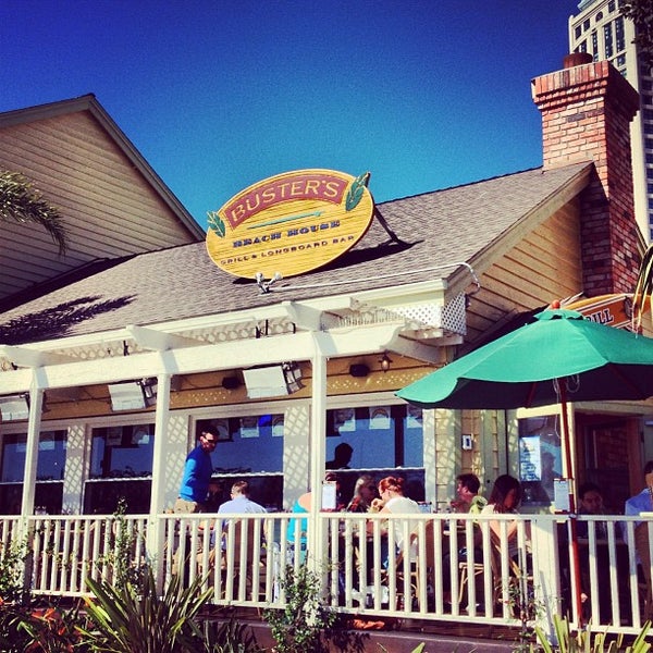 Photo taken at Buster&#39;s Beachhouse Grill &amp; Longboard Bar by Buster&#39;s Beachhouse Grill &amp; Longboard Bar on 4/17/2014