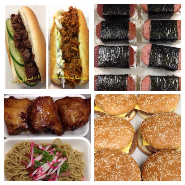 BBQ pulled pork & Teri beef sandwich, spam musubi, Teri chicken, dry mein and Teri cheeseburgers are available everyday. They are cooked fresh at the store daily.